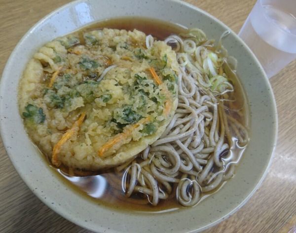 「天ぷらそば」@都そば 京成高砂駅店の写真