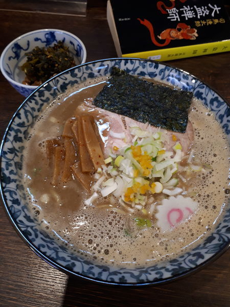 「中華そば(並)780円+高菜納豆120円」@麺処はなぶさの写真