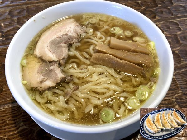 「手もみ中華そば（680円）＋龍神ぎょうざ（290円）」@つけめん・らーめん 活龍 茨大前店の写真