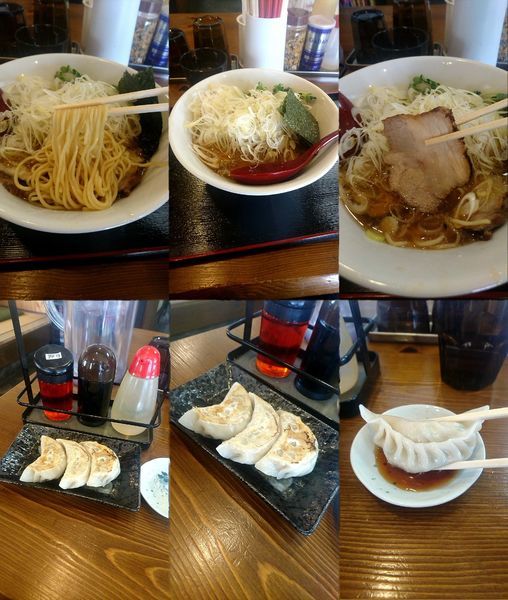 「『特製中華そば(細麺)+餃子3個(￥1000+250)』」@麺屋 鶴と亀の写真