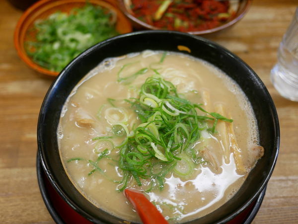 「特製ラーメン 麺硬め＋ネギ増し＋名物チャーハン」@うま屋ラーメン 錦店の写真
