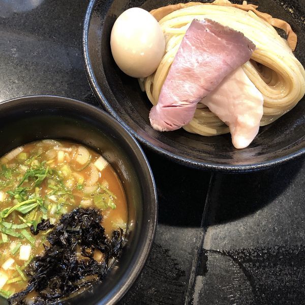 「濃厚味噌つけ蕎麦＋味玉＋追い飯」@七福軒の写真