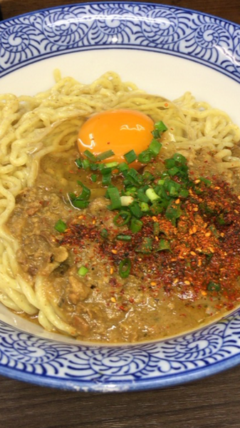 「かまたまつけそば」@中華そば専門 とんちぼの写真