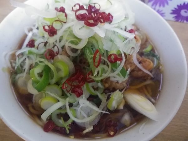 「ジャンボゲソそば」@一由そば 日暮里店の写真