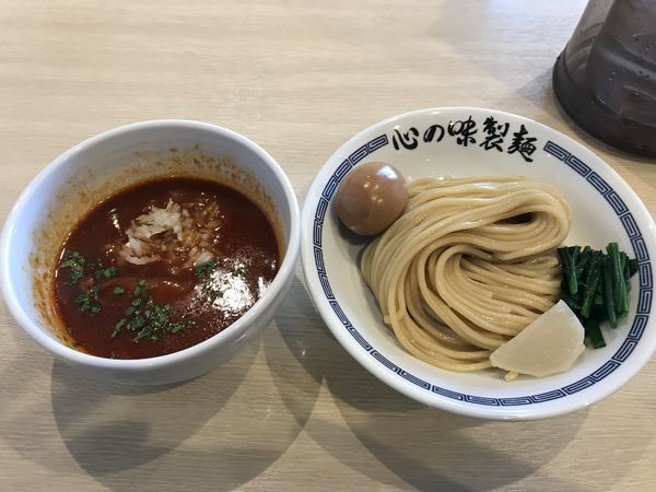 「豚バラのトマト煮ソースのつけ麺」@心の味製麺 平井店の写真