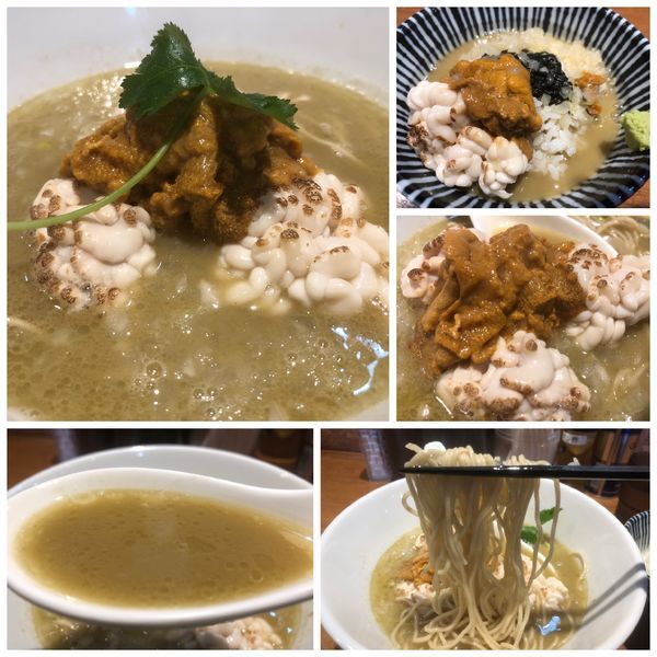 「【限定】雲丹と真鱈白子の鶏白湯 850円 飯割り110円」@寿製麺よしかわ 川越店の写真