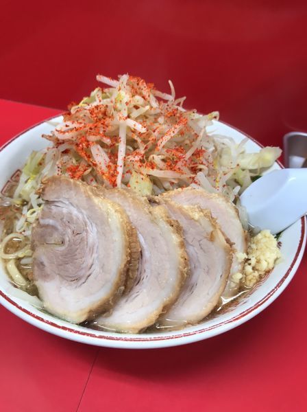「ラーメン豚増し野菜増し増し」@赤ひげラーメンの写真