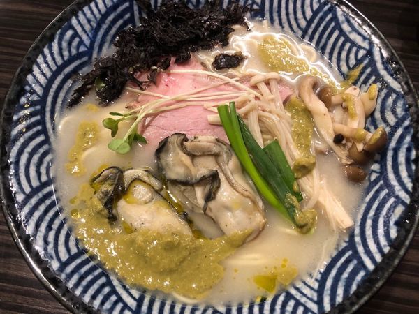 「限定 濃厚牡蠣そば 1200円」@志奈そば 田なかの写真