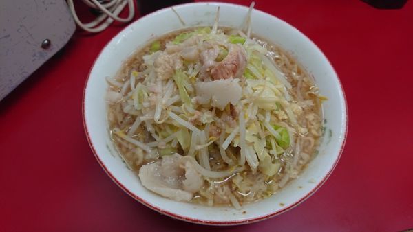 「小少な目　野菜脂ﾆﾝﾆｸ少し」@ラーメン二郎 京急川崎店の写真