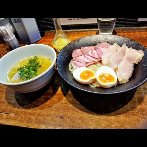「塩つけ麺全部のせ」@町田汁場 しおらーめん 進化の写真