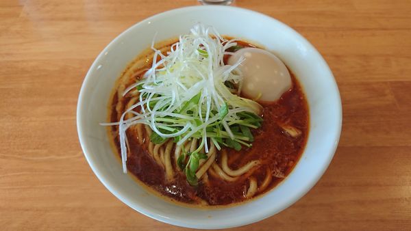 「【限定】辛味噌らーめん 780円 + 味玉 100円」@らーめん コッコの写真