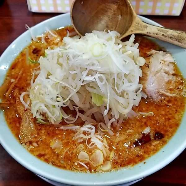 「麻辣豚骨730　野菜100」@麺屋 彬の写真