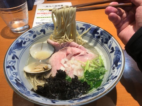 「貝と鴨の潮そば」@㐂九八 ～garage～の写真