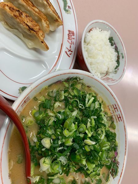 「味噌ネギラーメンセット」@中華そば 後楽本舗の写真