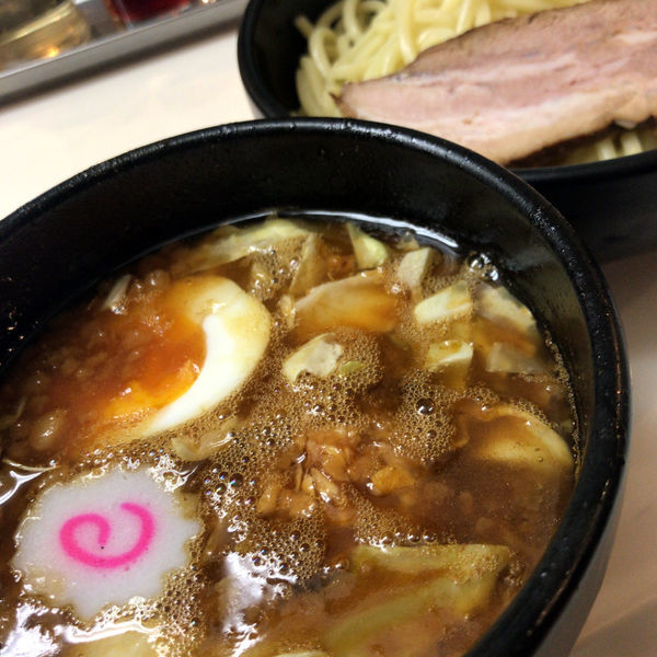 「ぶたぶたつけめん（麺少なめ　あつもり）750円」@らーめん・つけめん 満帆 太田本店の写真