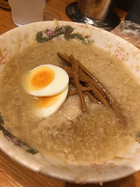 「ラーメン(750円)半麺ネギ抜き」@下頭橋ラーメンの写真