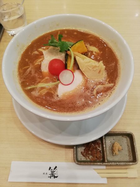 「鶏白湯味噌SOBA 大1080円」@銀座 篝 大手町店の写真