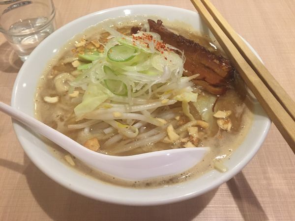 「【限定】カラダぽかぽか生姜味噌らーめん〜角煮～　800円」@らーめん カッパハウスの写真