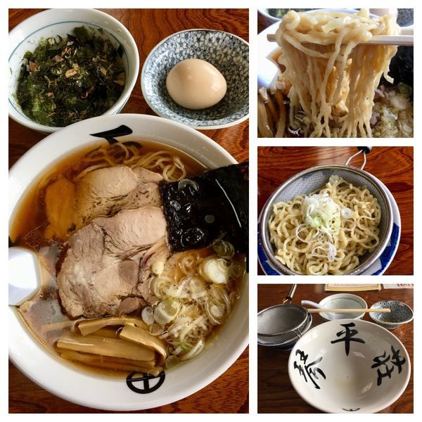 「中華そば700円、味付玉子100円、替玉半玉60円他」@中華そば処 琴平荘の写真