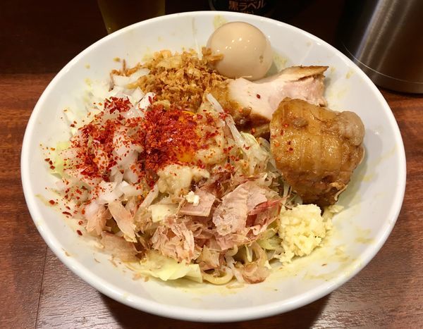 「しおカレーらーめん【限定】+汁なし+味玉」@麺屋 づかちゃんの写真