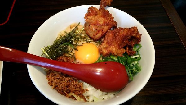 「焦がしニンニクまぜそば(750円)・大盛り(クーポン)」@極上煮干し鶏そば やまだ邸の写真