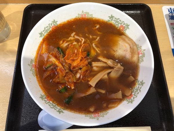 「辛口ネギ味噌ラーメン」@東北自動車道 佐野SA 上りスナックコーナーの写真