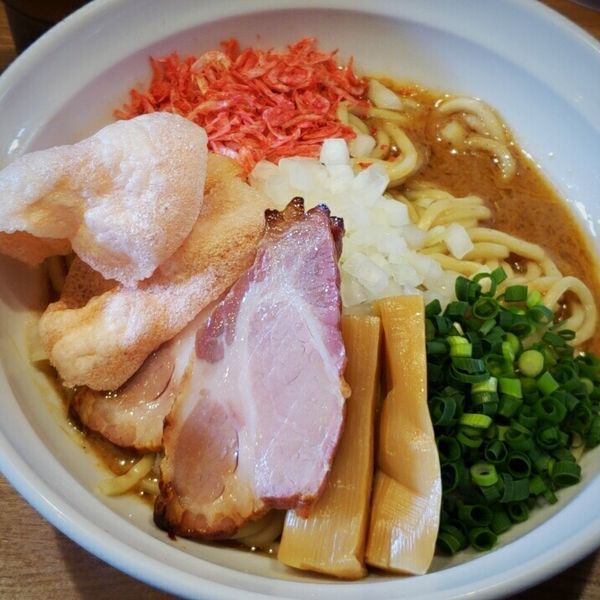 「【期間限定】えび味噌まぜそば ８５０円」@つけめん・まぜそば むじゃきの写真