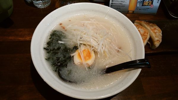 「白ラーメン¥780-＋餃子7個」@コイキヤホンポの写真