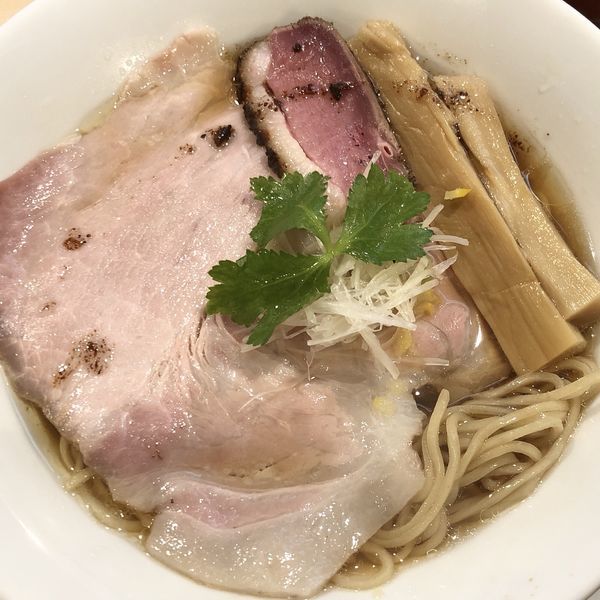 「紀州鴨そば＋瓶ビール（サッポロ黒ラベル）」@燃えよ麺助の写真