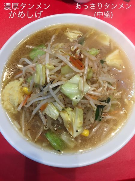「あっさりタンメン(中盛)」@濃厚タンメン かめしげの写真