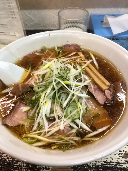 「ネギチャーシューメン、ラー油抜き」@手打 焔の写真