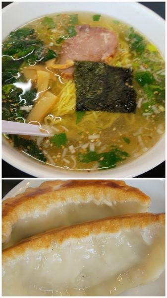 「大葉塩ラーメン(610円)2個餃子(204円)」@南京亭 瑞穂店の写真