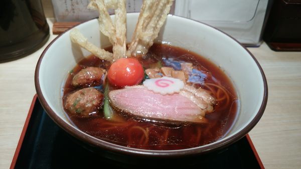 「芳醇鴨ソバ極　細麺」@銀座 鴨そば 九代目 けいすけの写真