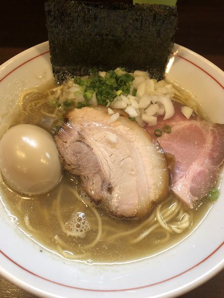 「煮干し蕎麦 塩＋のり＋味玉」@零一弐三の写真