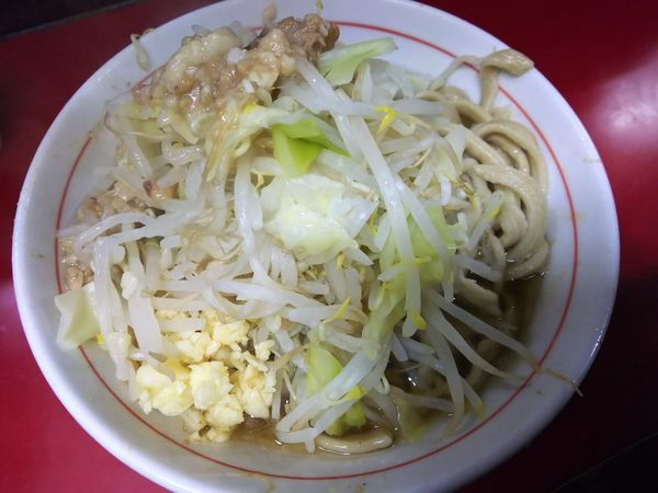 「小ラーメン（麺少なめ）やさいにんにくあぶら　700円」@蓮爾 登戸店の写真