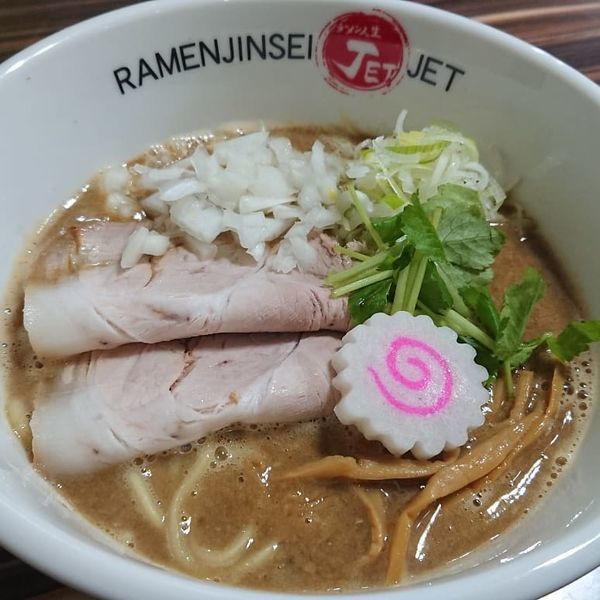 「とり軍ラーメン」@ラーメン人生 JET 福島本店の写真
