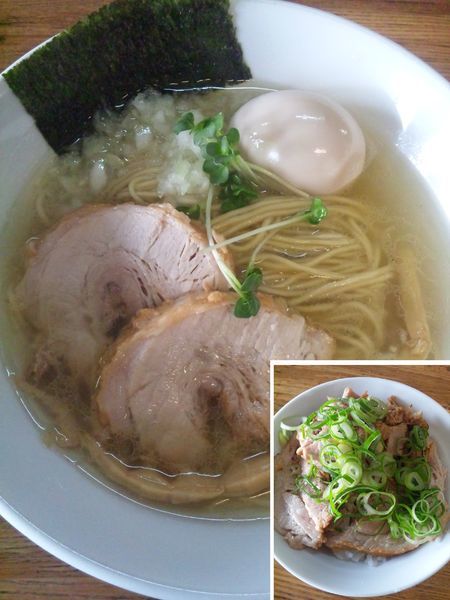 「塩ラーメン700円＋味玉」@ラーメン 一樹の写真