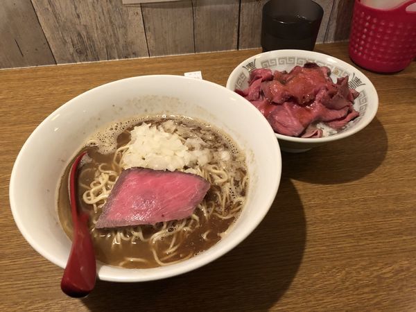 「煮干しそばセット」@火の豚 立川ラーメンスクエア店の写真