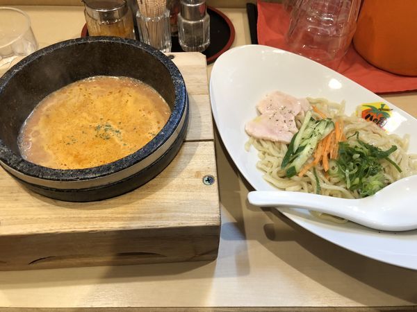 「石焼きとまとつけ麺」@麺や 八の角 錦本店の写真
