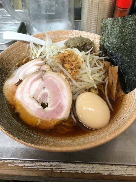 「覆麺＋もやし、味玉、のり、サービス牡蠣ペースト」@覆麺 智の写真
