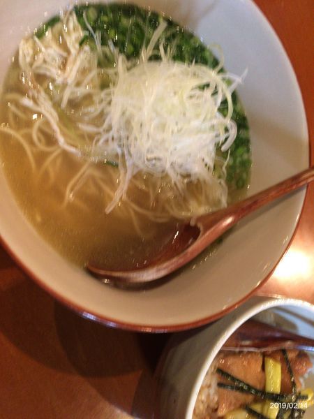 「鶏そば(Bセット)」@鶏料理 葉やまの写真