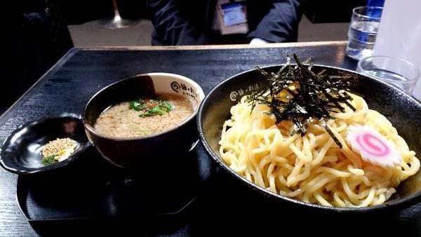 「素つけ麺650円＋大盛り(スタンプカード提示で無料)」@ら〜麺の創造 つけ麺岡崎の写真