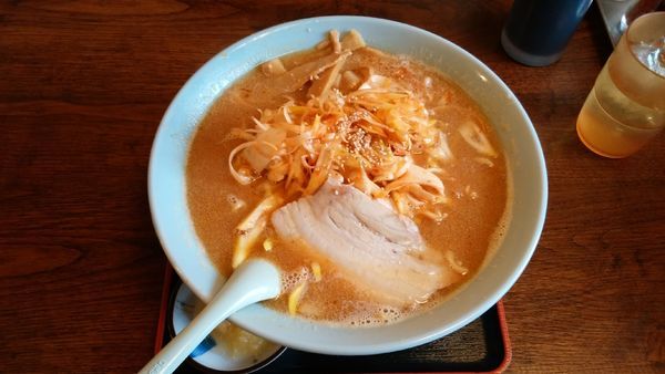 「ネギ味噌ラーメン(大盛)ニンニク¥950-」@めん星 印西店の写真