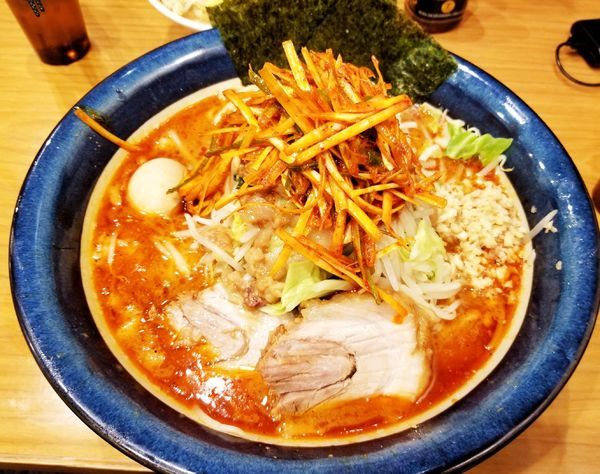 「つけ味大 生姜W辛ネギW味玉」@麺屋 歩夢の写真