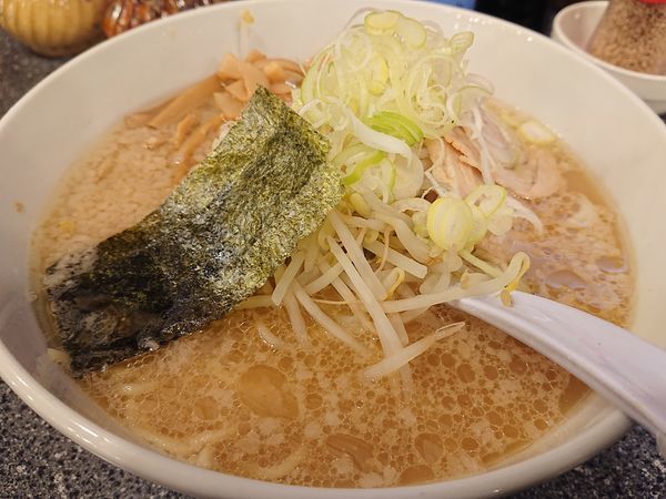 「ハッスルラーメン(餃子セット)」@ハッスルラーメンホンマ 篠崎店の写真
