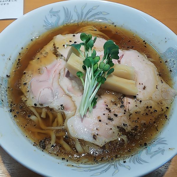 「【平日限定】所沢鴨Blackらぁ麺＋イカの和え玉」@㐂九八 ～garage～の写真