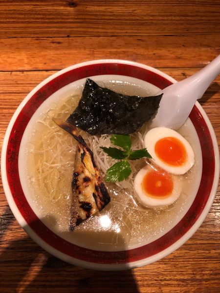 「鮎ラーメン 味玉」@鮎ラーメン 二子玉川店の写真