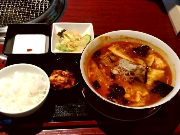 「カルビラーメンセット(ドリンク付き)1,285円」@萬家 高崎矢中店の写真