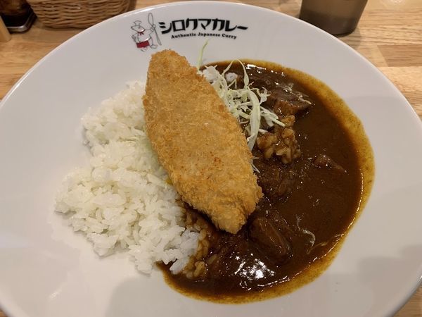 「ポークカレー＋白身魚フライ」@シロクマカレー 住吉店の写真