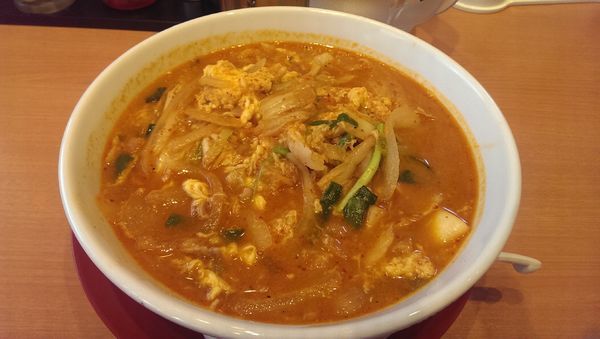 「チゲ味噌、大盛」@日高屋 柿生駅前店の写真